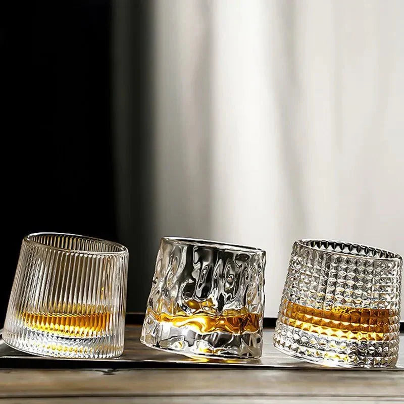 Verre à Whisky avec Effet Ondulé Texturé