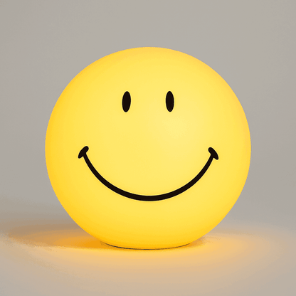 Lampe Veilleuse Smiley, LED Jaune, Tactile et Design