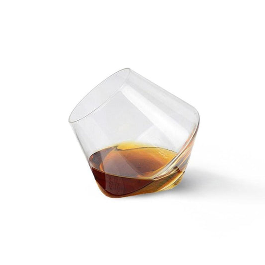 Verre à Whisky Inclinable Minimaliste – Design Élégant en Verre Soufflé
