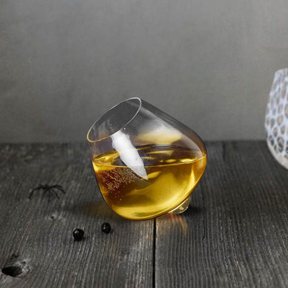 Verre à Whisky Inclinable Minimaliste – Design Élégant en Verre Soufflé