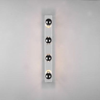 Applique Murale Métal Chrome 4 Lampes E27 IP44