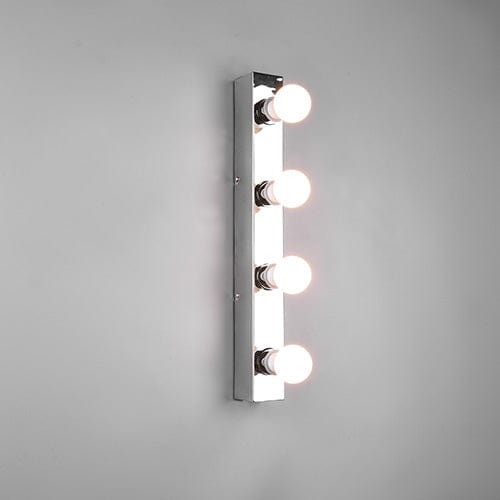 Applique Murale Métal Chrome 4 Lampes E27 IP44
