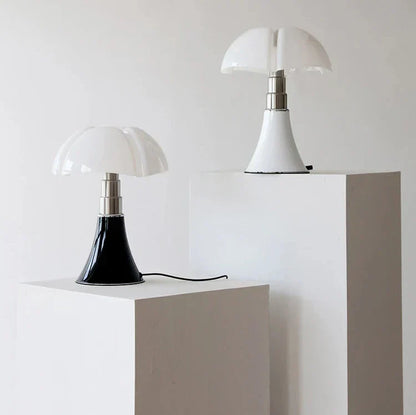 Lampe de Table LED, Design Champignon, Noir Blanc, 36cm