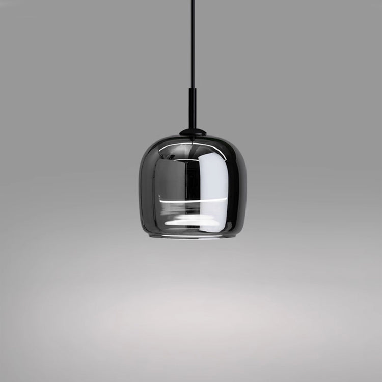 Suspension Nordique en Verre Noir | Design Élégant et Moderne