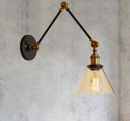 Applique Murale Vintage Verre Clair, Laiton ou Chrome