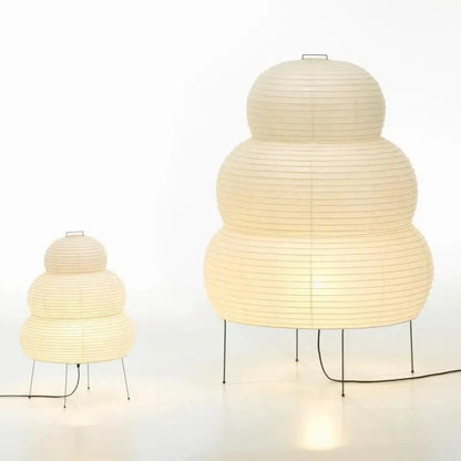 Lampe de Sol Wabi Sabi, Papier de Riz, Trépied Réglable
