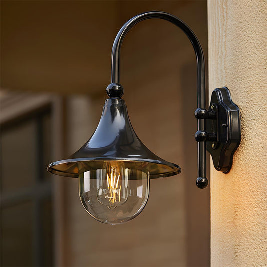 Applique Murale Extérieure LED – Style Vintage Corne Étanche