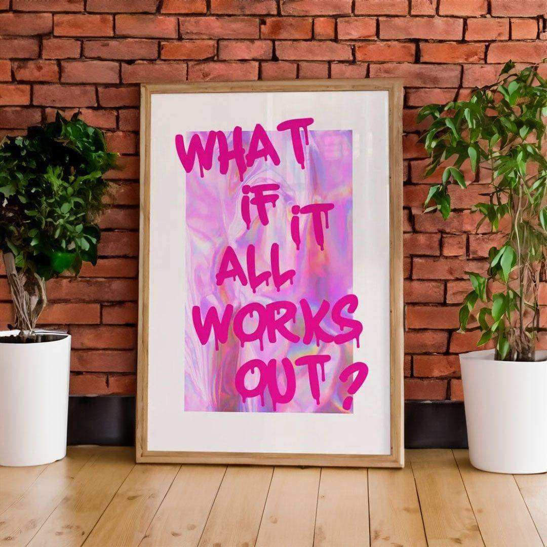 Affiche Positive "Et Si Tout S’Arrange ?" – Impression sur Toile Artistique et Inspirante