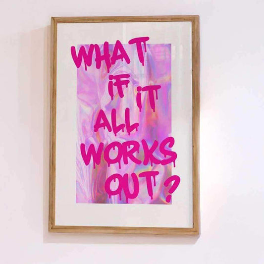 Affiche Positive "Et Si Tout S’Arrange ?" – Impression sur Toile Artistique et Inspirante