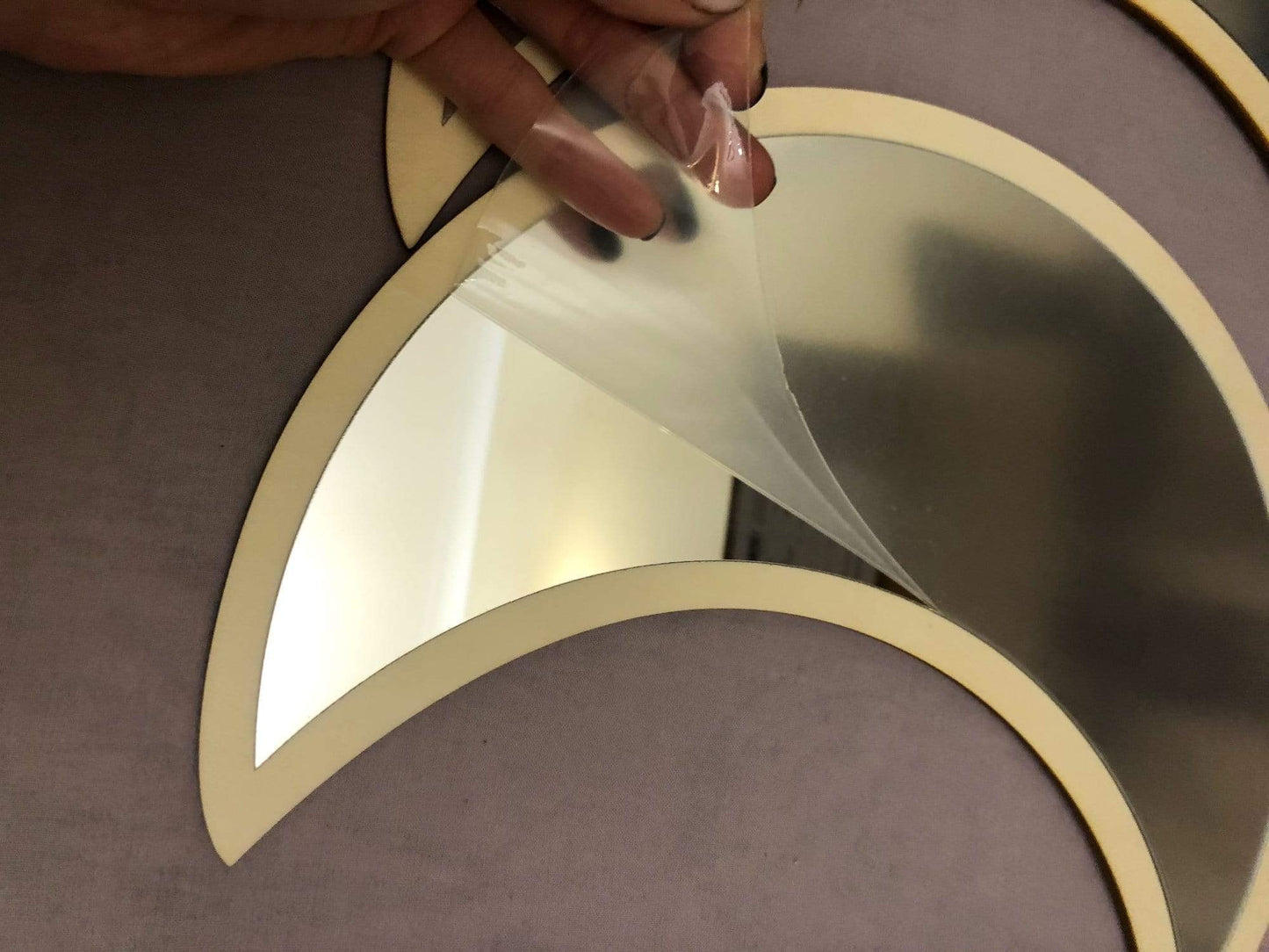 Ensemble de miroirs muraux phases lunaires en bois – Pour une touche mystique et bohème