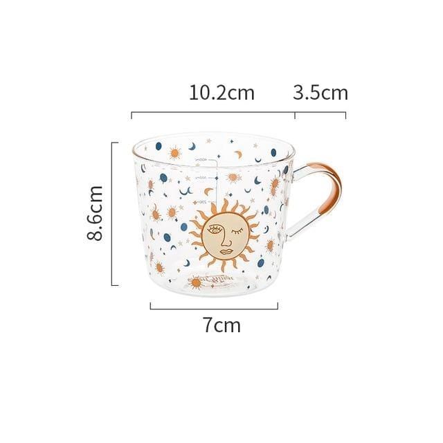 Tasse en Verre Soleil & Œil Protecteur