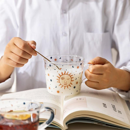 Tasse en Verre Soleil & Œil Protecteur