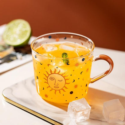 Tasse en Verre Soleil & Œil Protecteur
