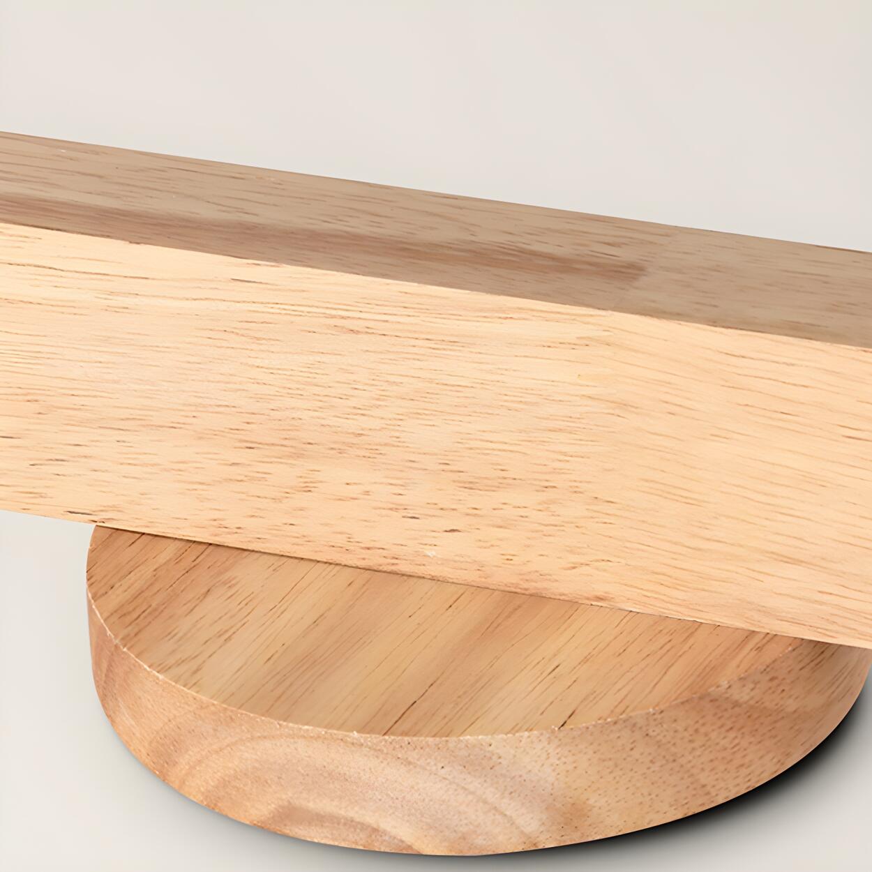 Plafonnier Semi-Encastré en Bois avec Spot Réglable