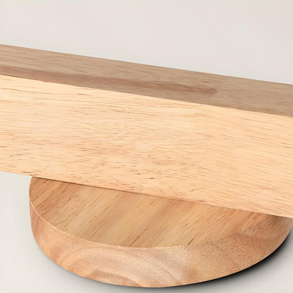 Plafonnier Semi-Encastré en Bois avec Spot Réglable