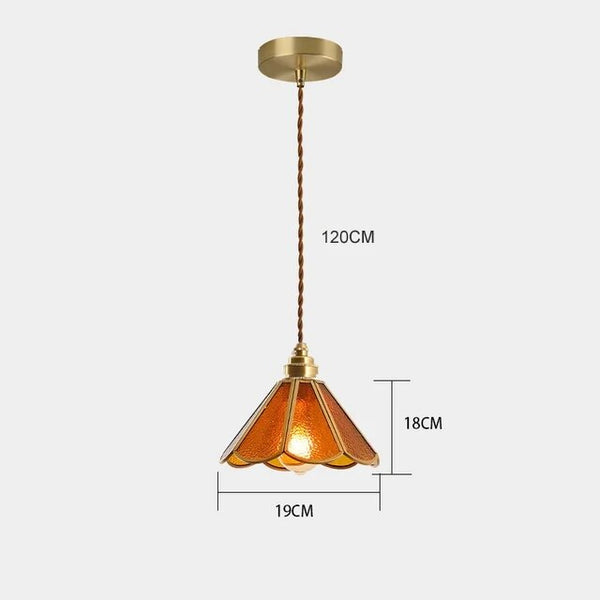 Lampe Suspendue en Verre Coloré – Élégance Classique et Ambiance Artistique