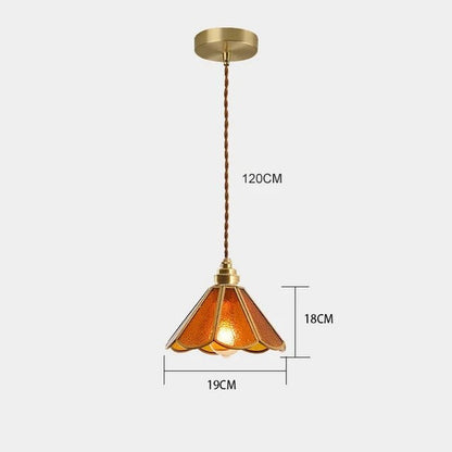 Lampe Suspendue en Verre Coloré – Élégance Classique et Ambiance Artistique